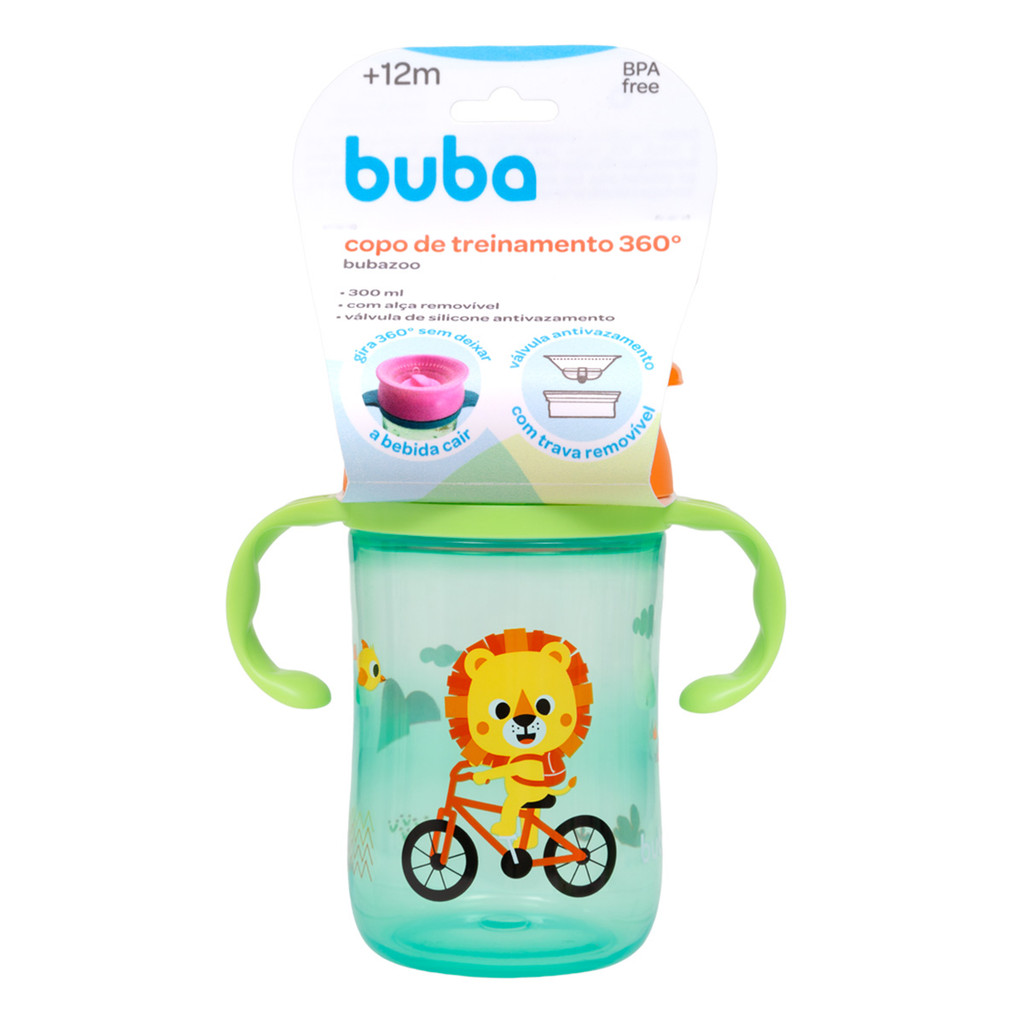 Copo de Treinamento 360° Buba zoo Leão 300ml em Oferta na Shopee