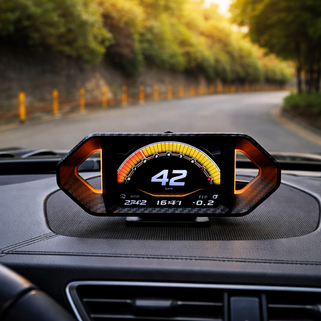 Painel HUD Automotivo OBD2 GPS P26 Temperatura Velocímetro Digital Combustível KP-S151