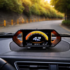 Painel HUD Automotivo OBD2 GPS P26 Temperatura Velocímetro Digital Combustível KP-S151