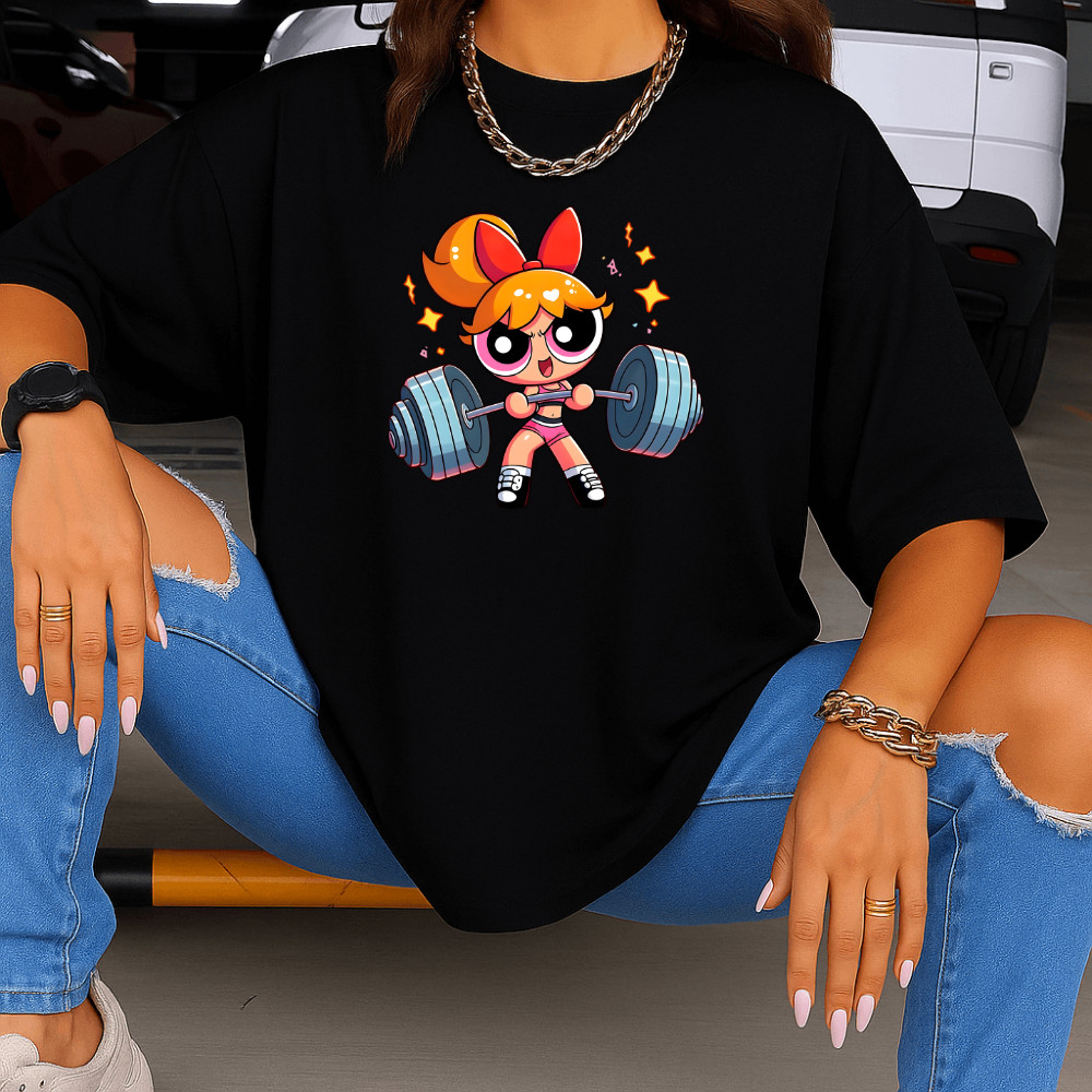 Camiseta Estampada Meninas Super Poderosas Florzinha 100% Algodão Feminina com Reforço Ombro a Ombro