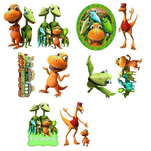 Dinotrem  - Displays de Festa 12x20cm MDF 3mm