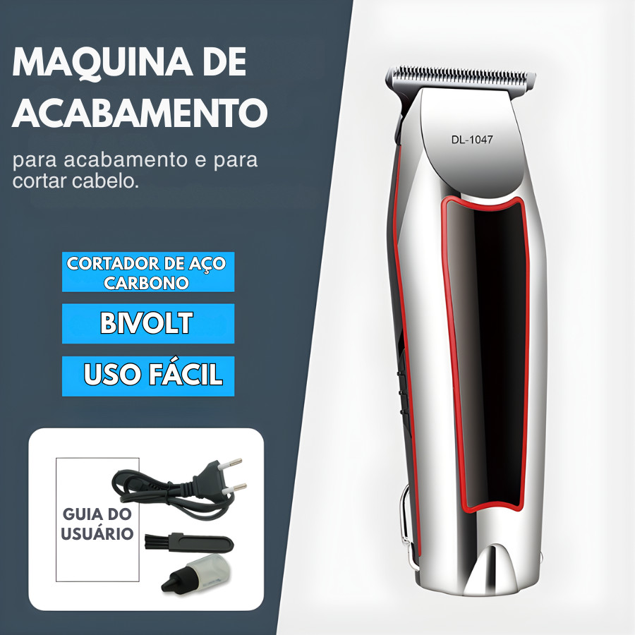 Maquina De Acabamento E Cortar Cabelo Sem Fio 110/220v