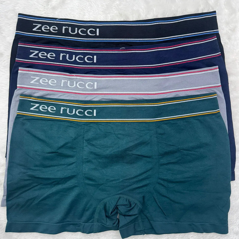 KIT 4 Cueca Boxer Zee Rucci Poliamida Sem Costura Plus Size