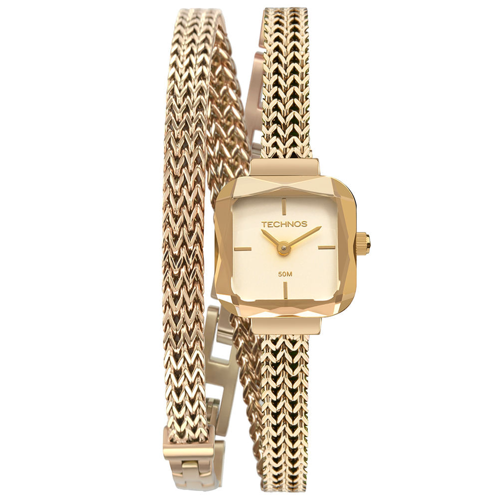 Relógio Technos Feminino Mini Joia Dourado - 5Y20LX/1D em Oferta na Shopee
