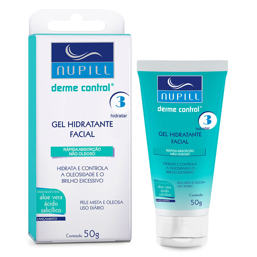 Gel Hidratante Facial Nupill Derme Control 50g em Oferta na Shopee