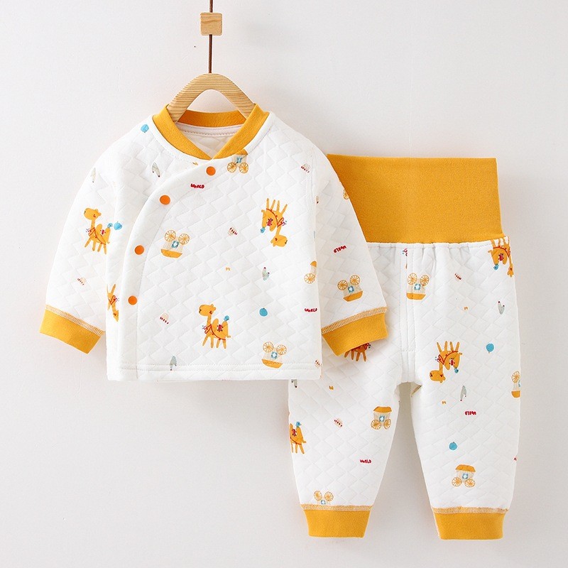 Bebê dividir roupas internas roupas de outono do bebê calças compridas terno crianças primavera outono roupas inverno pu