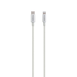 Cabo USB-C - Lightning 1,5m nylon branco Intelbras EUCL 15NB em Oferta na Shopee