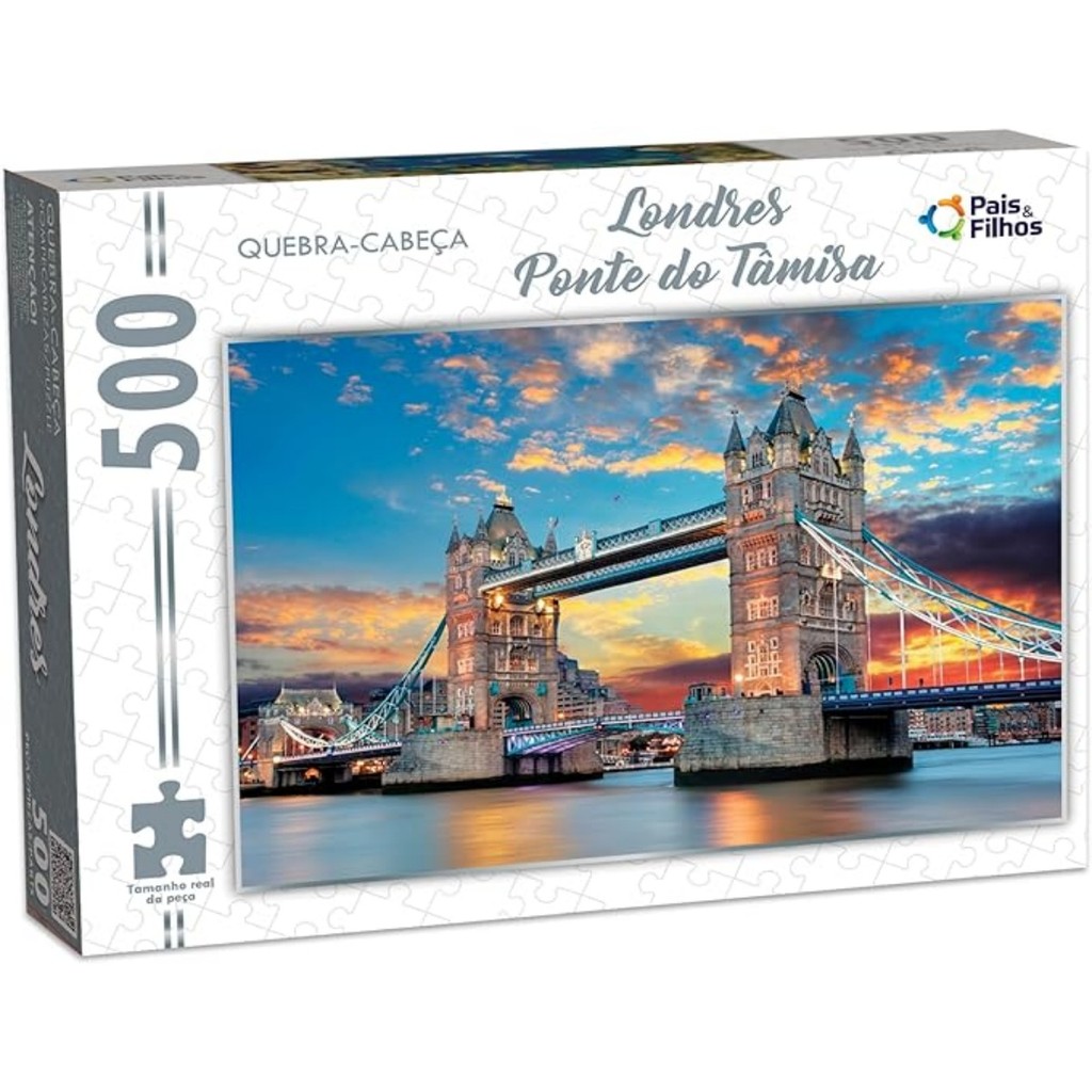 Quebra Cabeça Londres Ponte Do Tamisa Tower Bridge 500 Peças