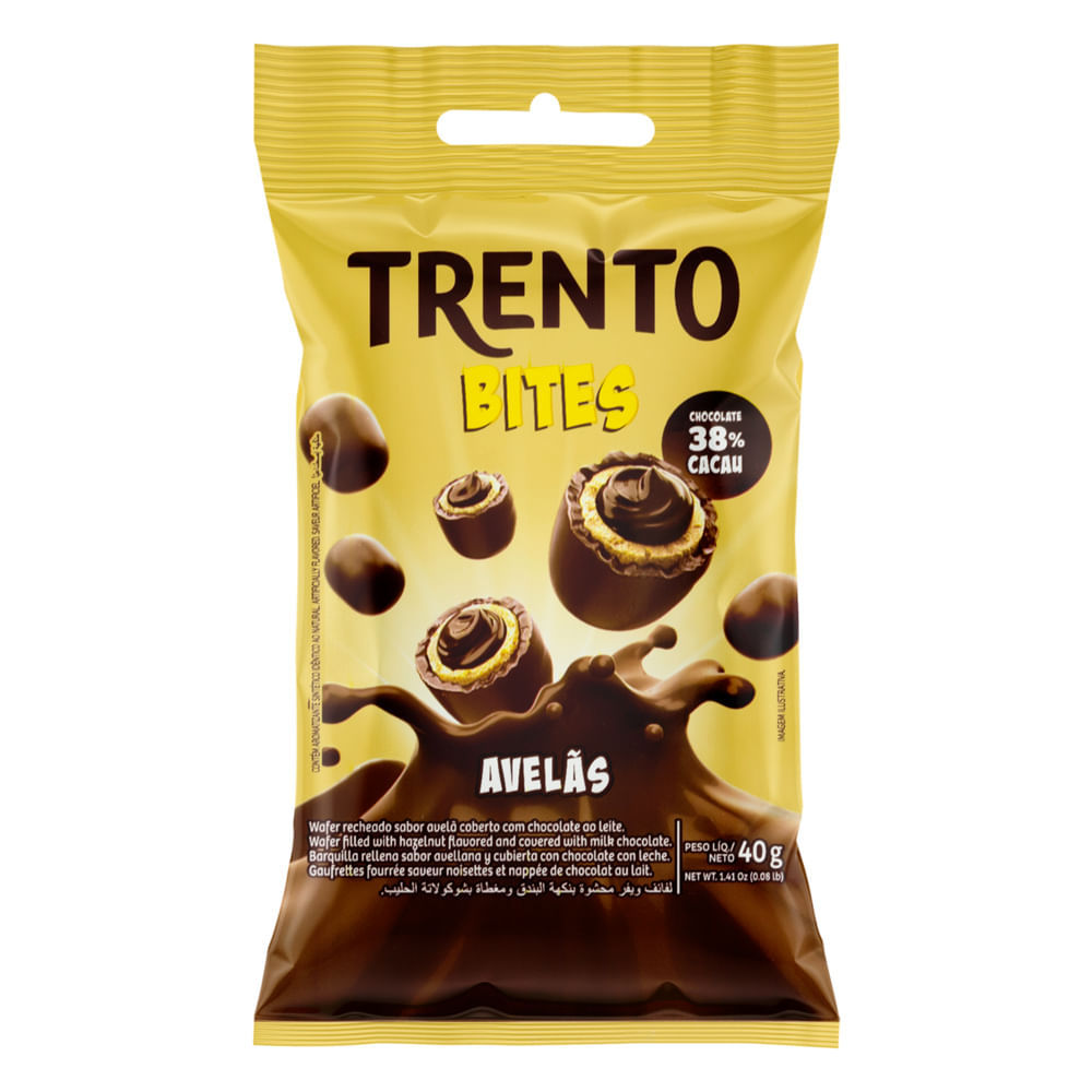 Chocolate Trento Bites Avelãs 40g em Oferta na Shopee