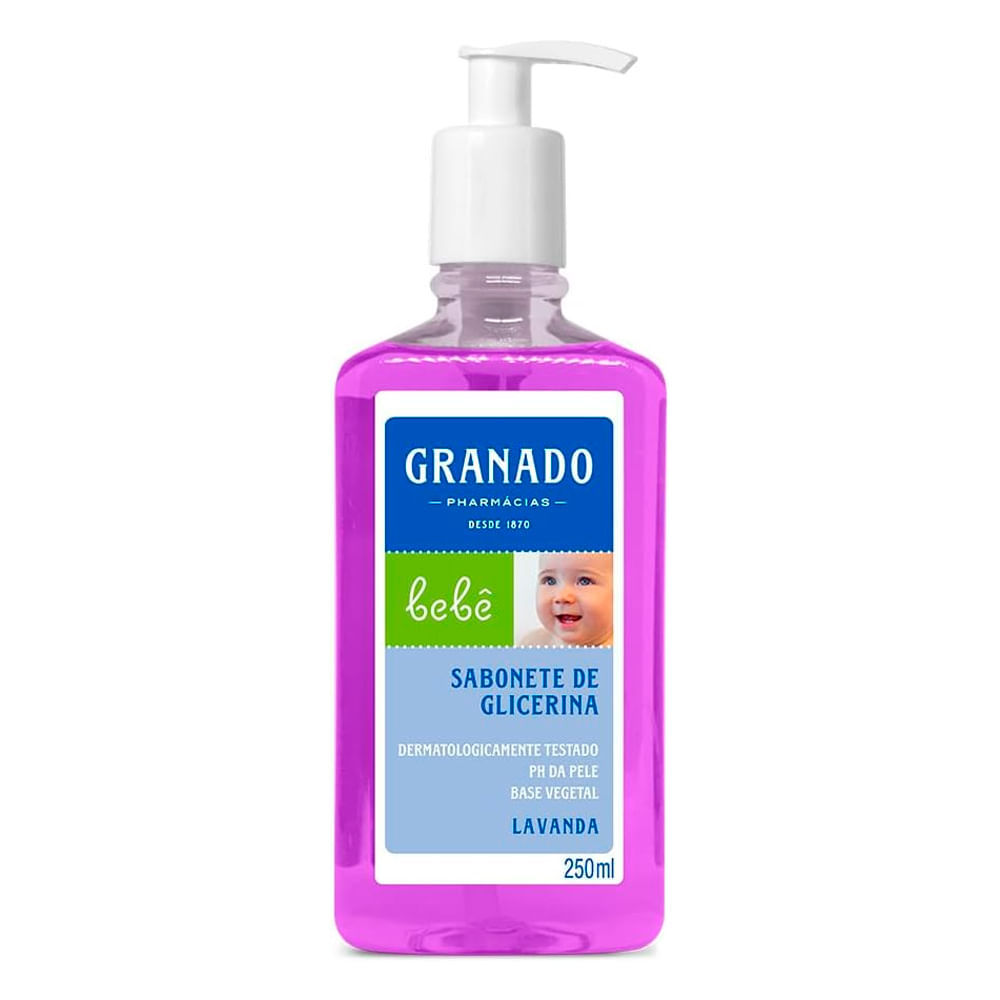 Sabonete Infantil Líquido Granado Bebê Lavanda com 250ml em Oferta na Shopee