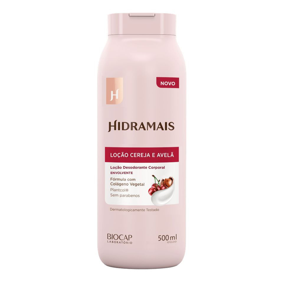 Loção Desodorante Corporal Hidramais Cereja e Avelã 500ml em Oferta na Shopee
