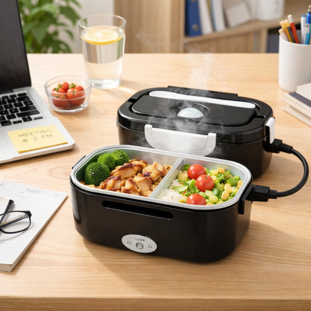 Marmita Elétrica Bivolt Portátil Aquece Comida Trabalho Viagem Com Divisórias em Oferta na Shopee