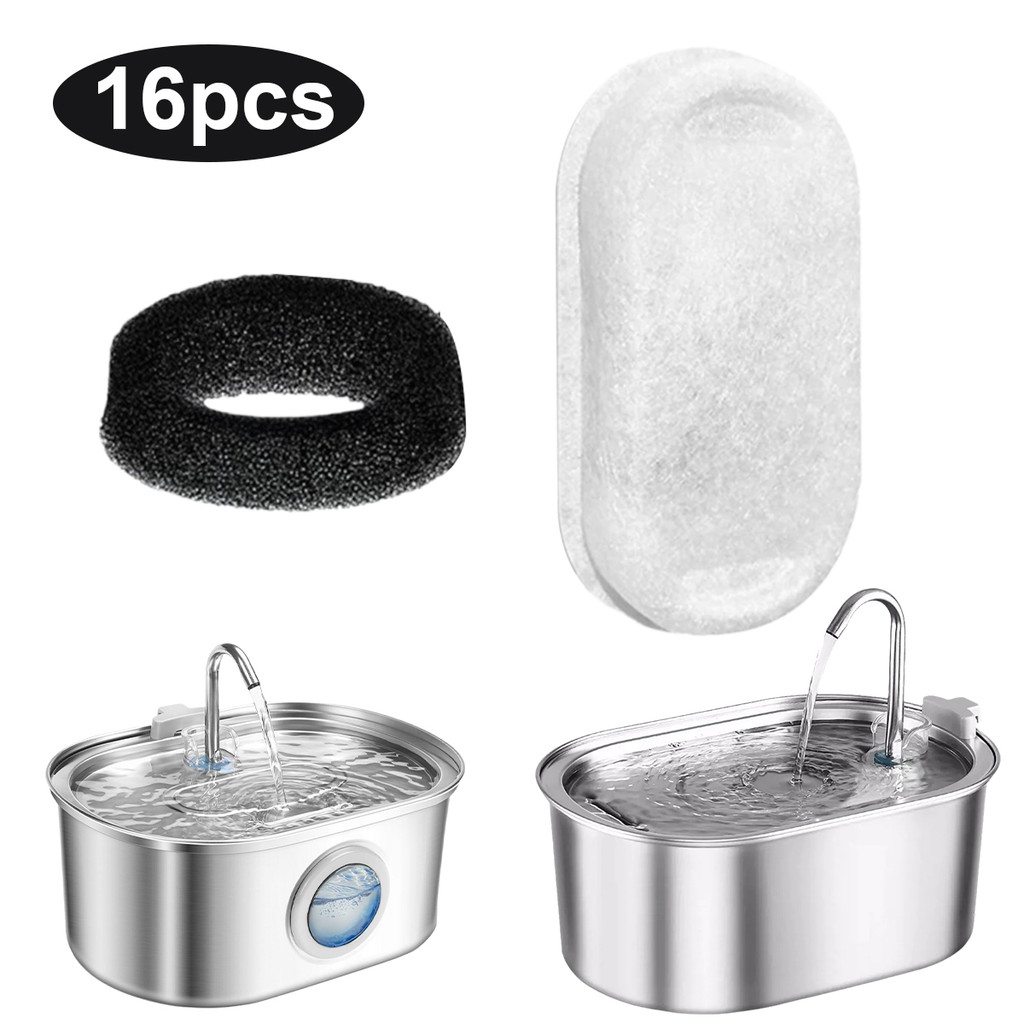 Filtros De Fonte De Água Para Gatos , 16 Peças , Fluxo Ajustável , Animais De Estimação , Acessórios Gato