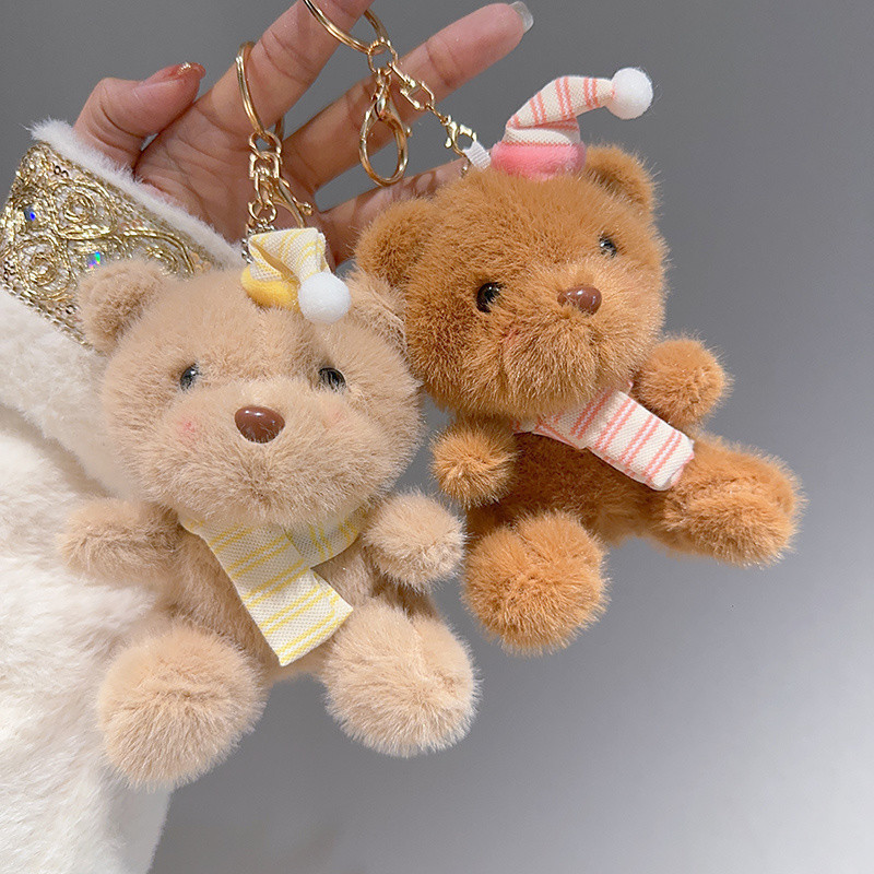 Bonito urso de pelúcia pingente ~ outono inverno Melade brinquedo boneca saco ornamentos boneca dos desenhos animados ch