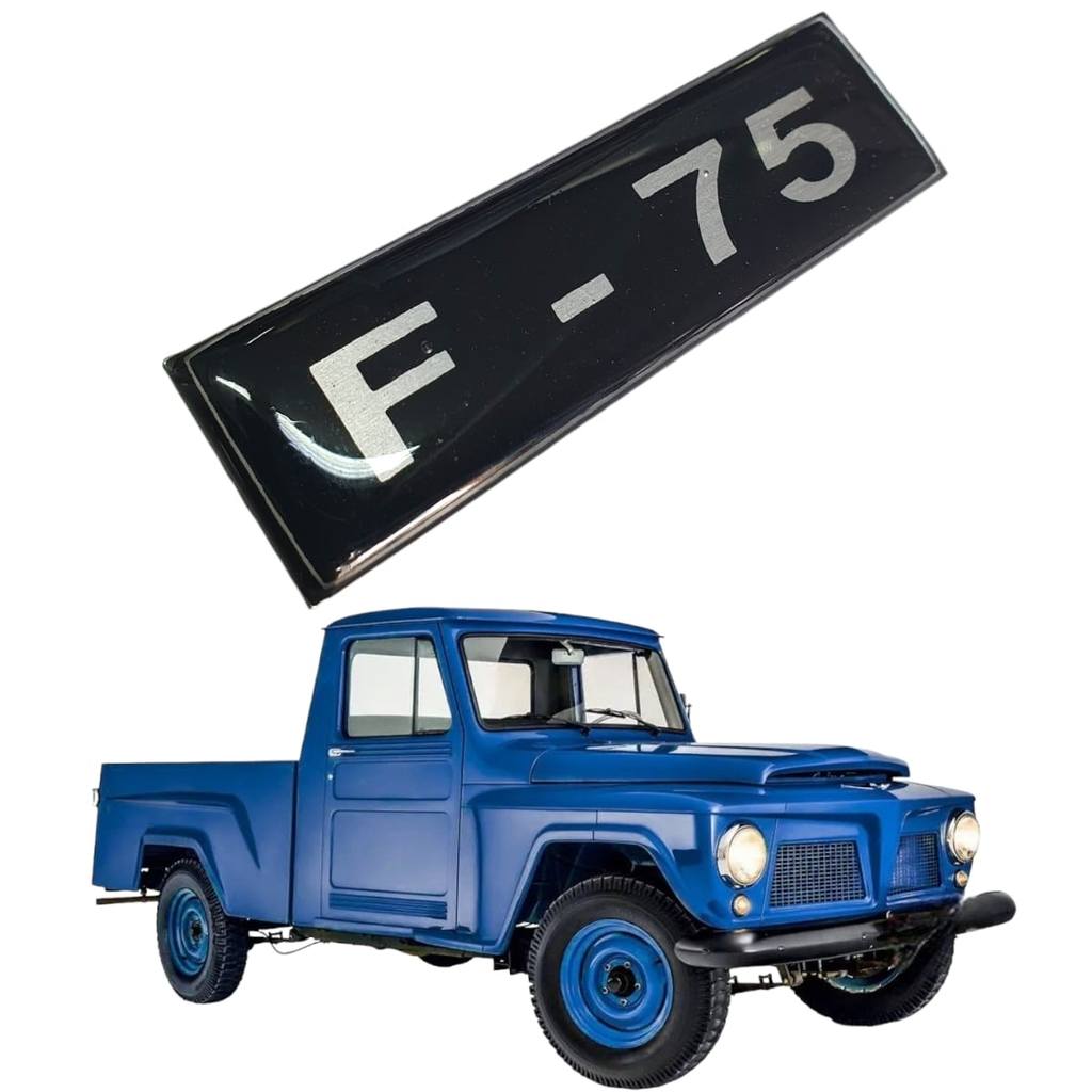 Emblema Do Paralama Pickup F-75 Ford Willys