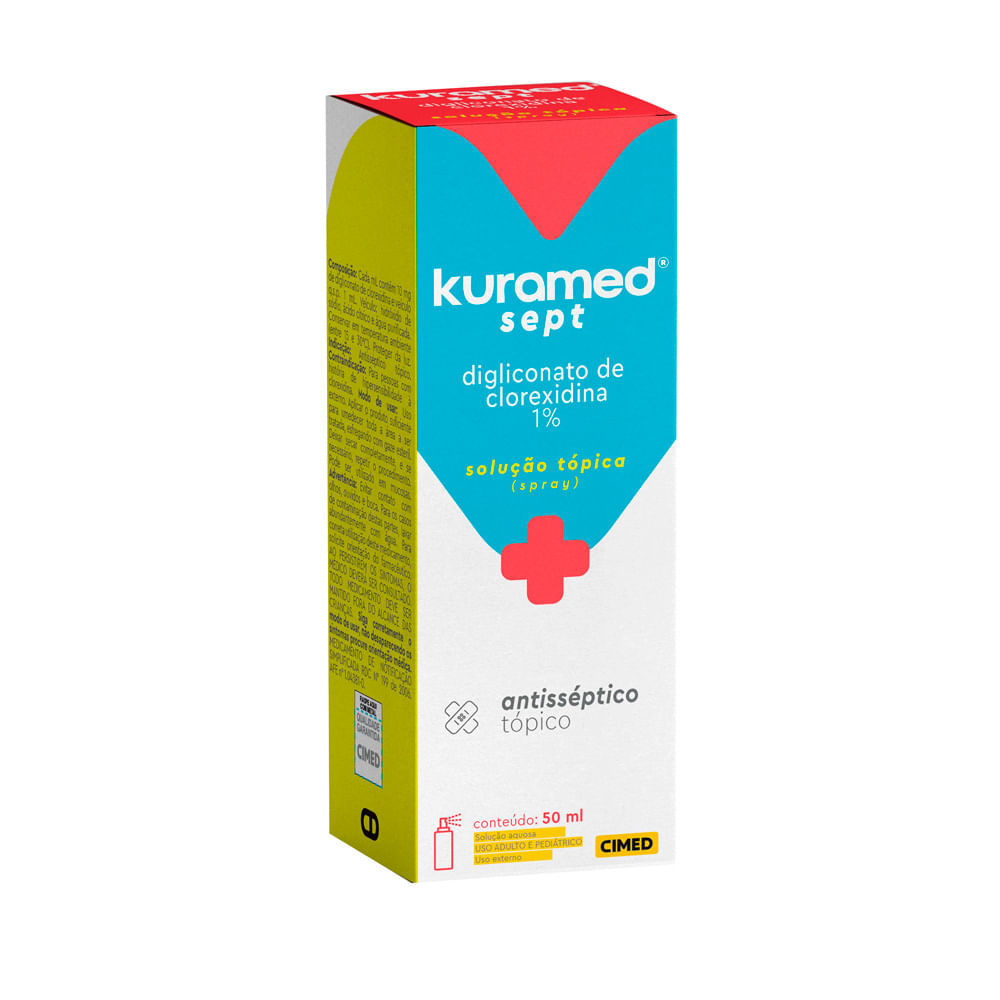 Antisséptico Kuramed Sept Spray 50ml em Oferta na Shopee