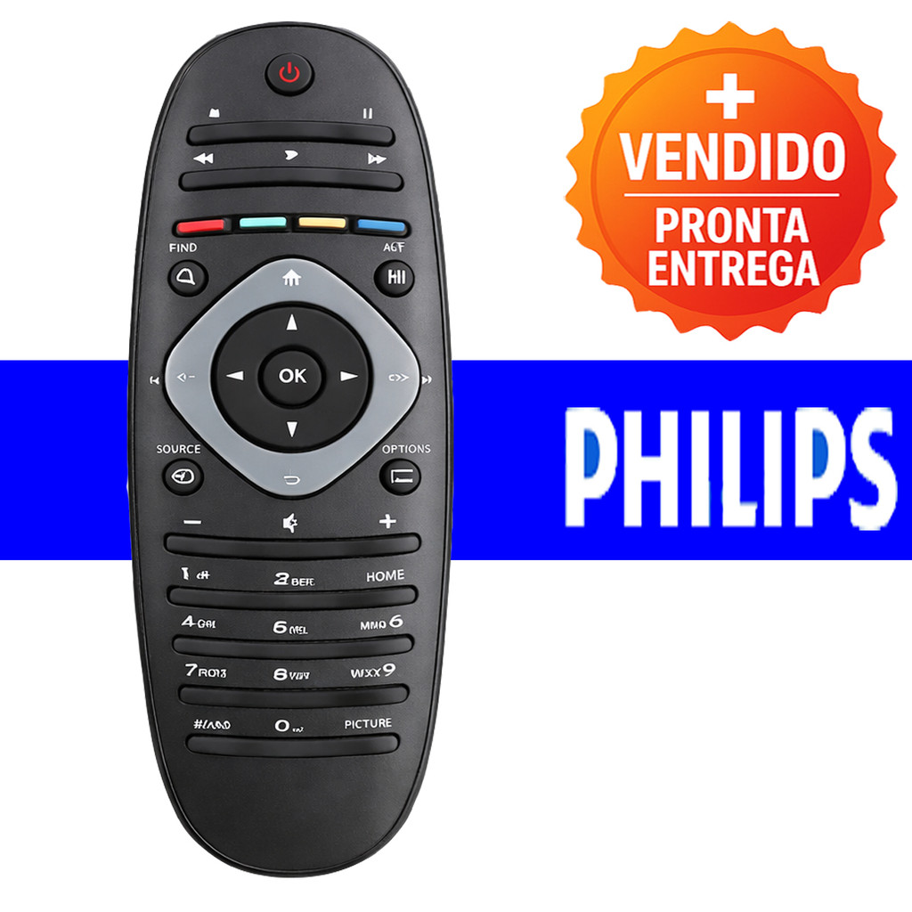 Controle Remoto Compatível Para Televisão Tv Philips  LED LCD Fácil Usar Alta Qualidade