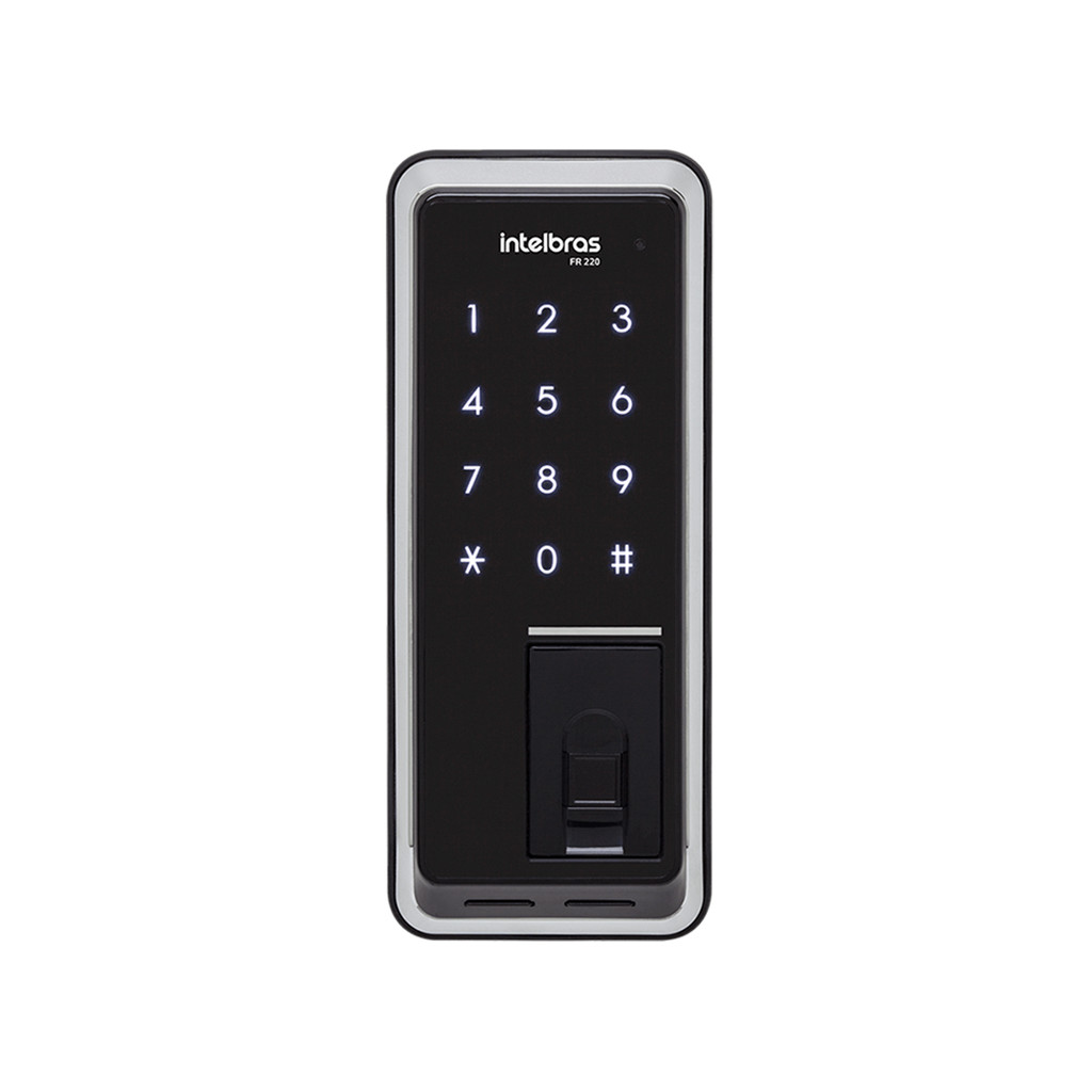 Fechadura Digital de Sobrepor com Biometria FR 220 Preta Intelbras