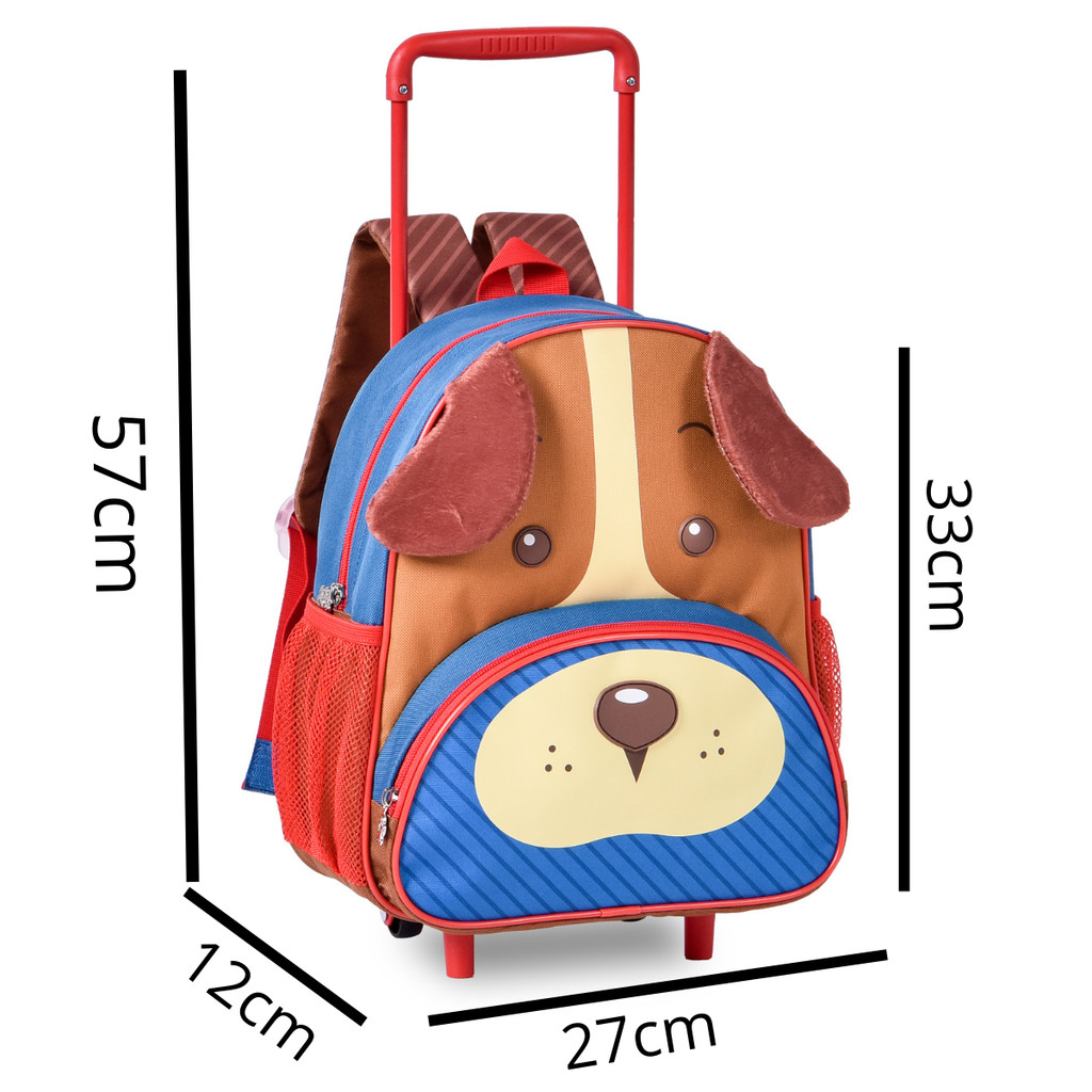 Kit  Mochila de Rodinha e Lancheira Infantil Pets - Clio Style Cor:VERMELHO em Oferta na Shopee