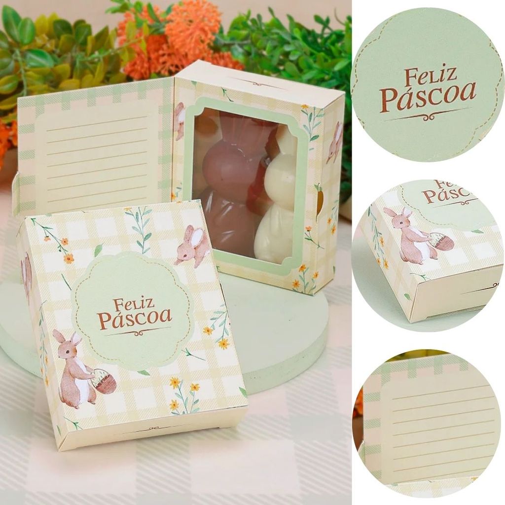 30 CARTÕES PARA BISCOITO COM VISOR FLORIR 5525 ( PASCOA JANGO 2026 )