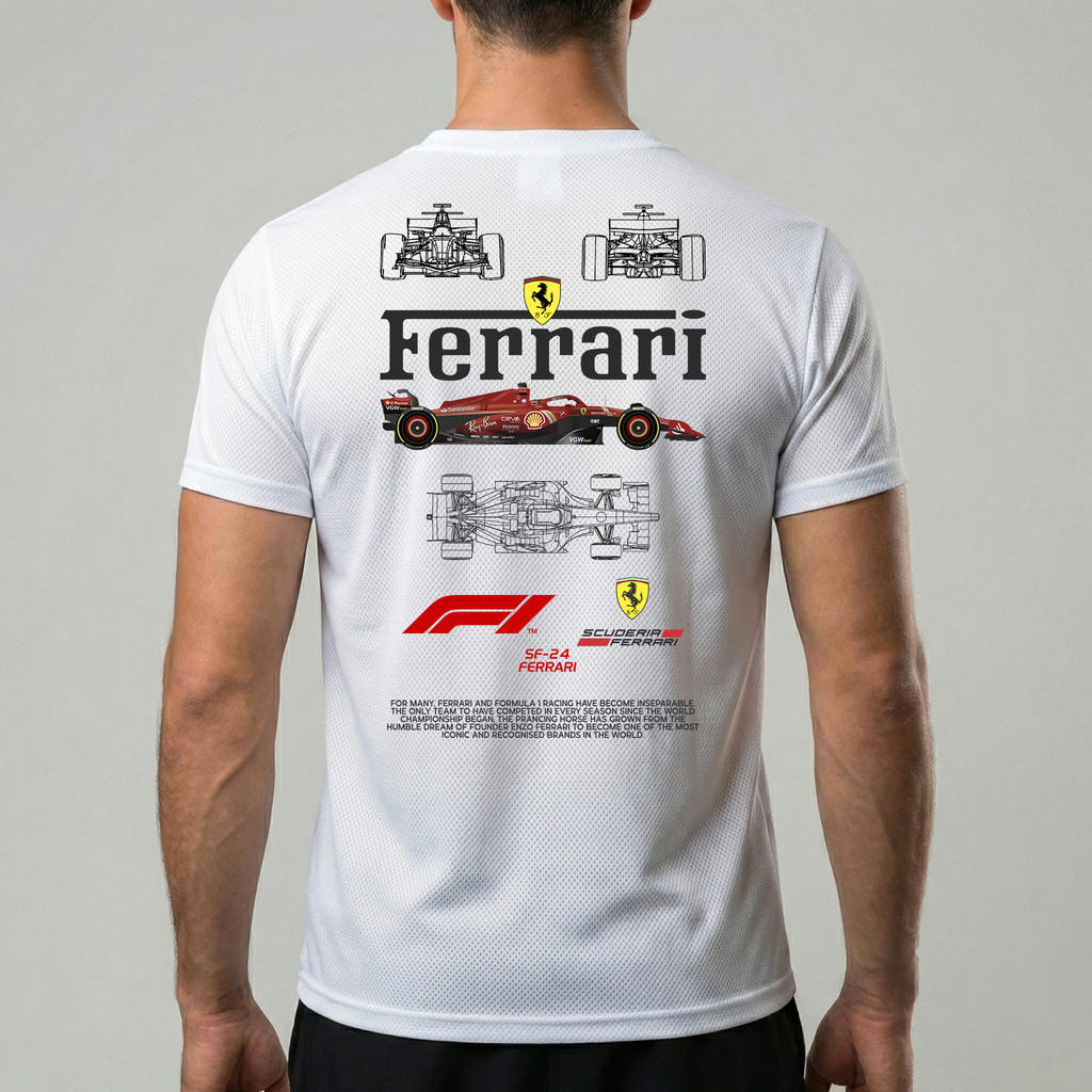 Camiseta DryFit Scuderia Ferrari Camisa Estampa camiseta Masculina esportiva  academia formula camiseta treino