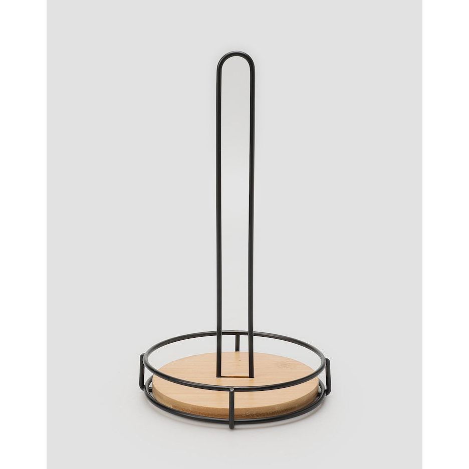 Porta Papel Toalha de Ferro com Madeira Organizador Prático Multiuso ENVIO IMEDIATO