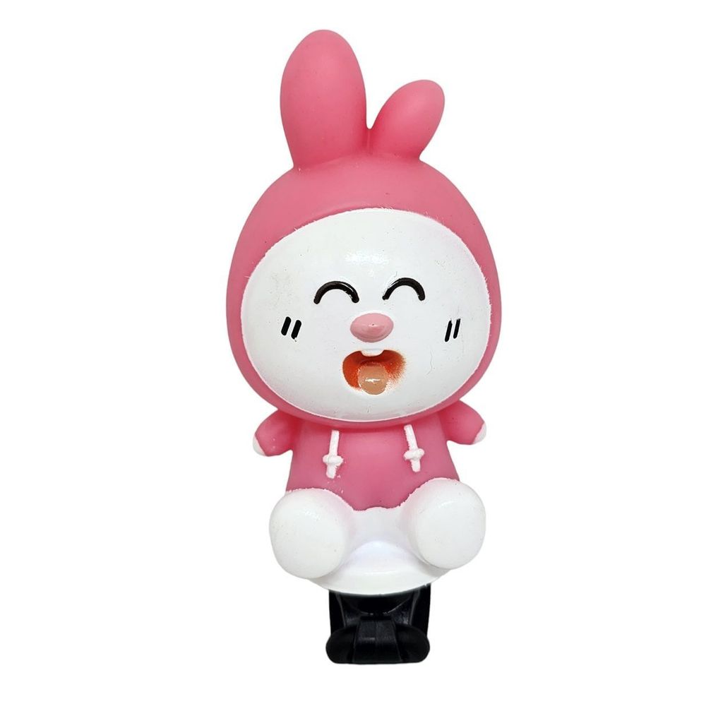 Buzina de Bicicleta Infantil Bike Campainha Silicone Coelho Rosa