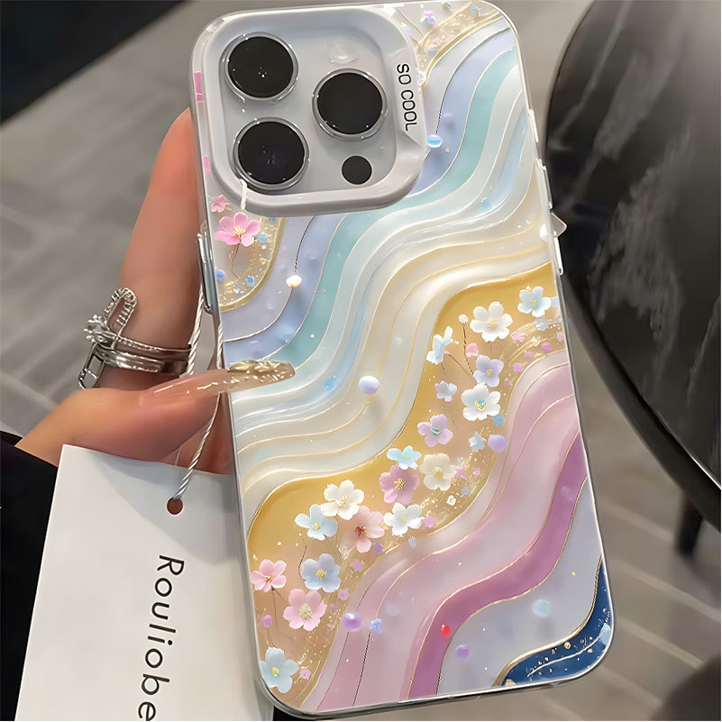 Flores 3D Anti-risco Capinha Capa Para Samsung Galaxy A04S A05S A06 A12 A13 A14 A15 A16 Normal Anti-Impacto