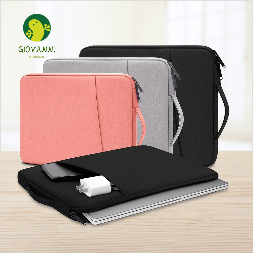 GIOVANNI Capa Para Laptop , Bolsas Portáteis Leves Com Zíper Duplo , Alça , Notebook De Material Macio