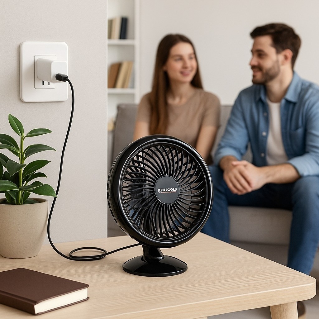 Mini Ventilador Preto USB Climatizador Pequeno Viagem Achadinhos