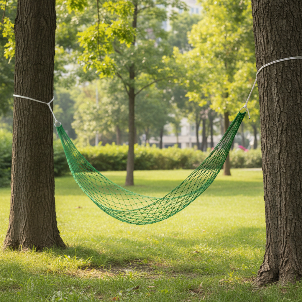 Rede de Dormir Descanso Nylon Verde 260x80cm Varandas