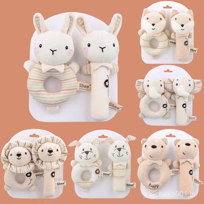 brinquedos para Bebê de idade chocalho de brinquedo do bebê/vara de mão de algodão orgânico/bebê brinquedo de conforto