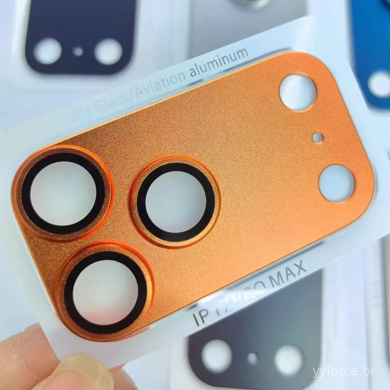 Armadura de Metal lente filme fosco câmera adequada para iPhone 17/17 ari/17 pro/17 pro max película protetora de vidro