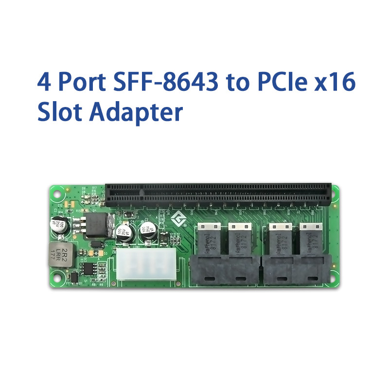 3316PE 4 Portas SFF-8643 Para Adaptador De Slot PCIe x16