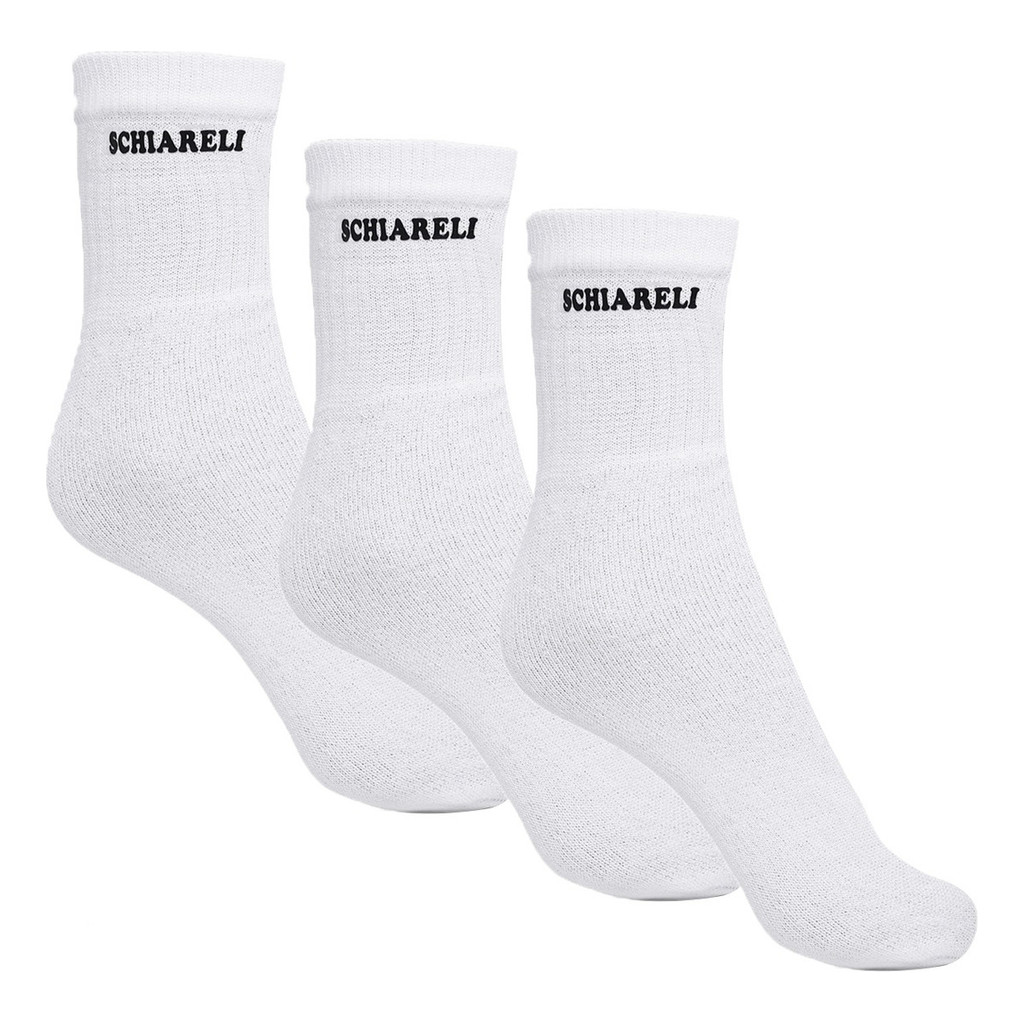 Kit 3 Pares De Meias Cano Médio Masculina Feminina Sch 240