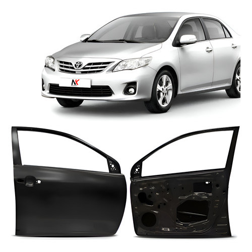 Porta Dianteira Corolla 2009 2010 Á 2013 1° Linha Direita Preto
