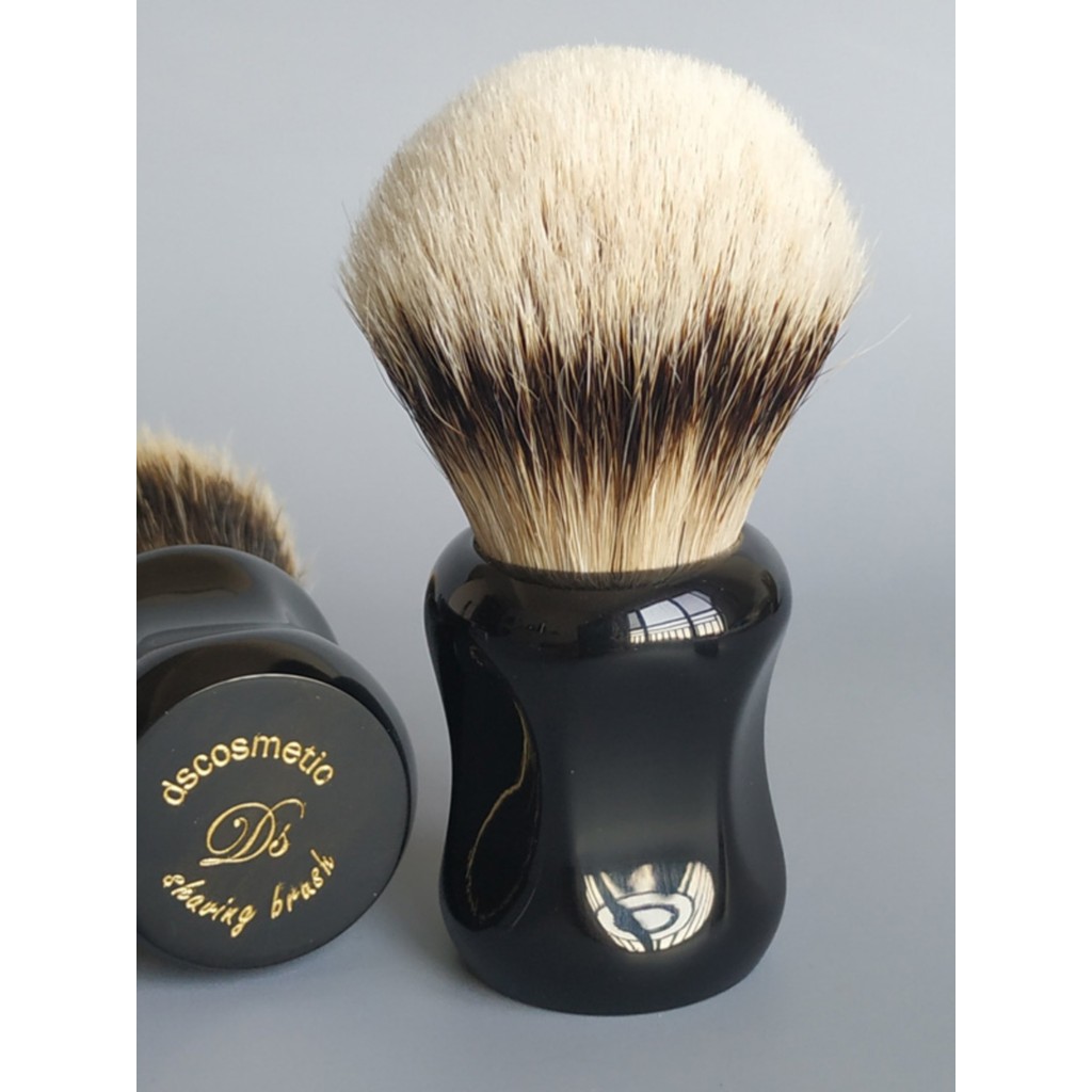 Dishi Men Manzhouli ponta de prata Troll texugo escova de barbear de cabelo Hexagonal resina lidar com barbear sabão esp