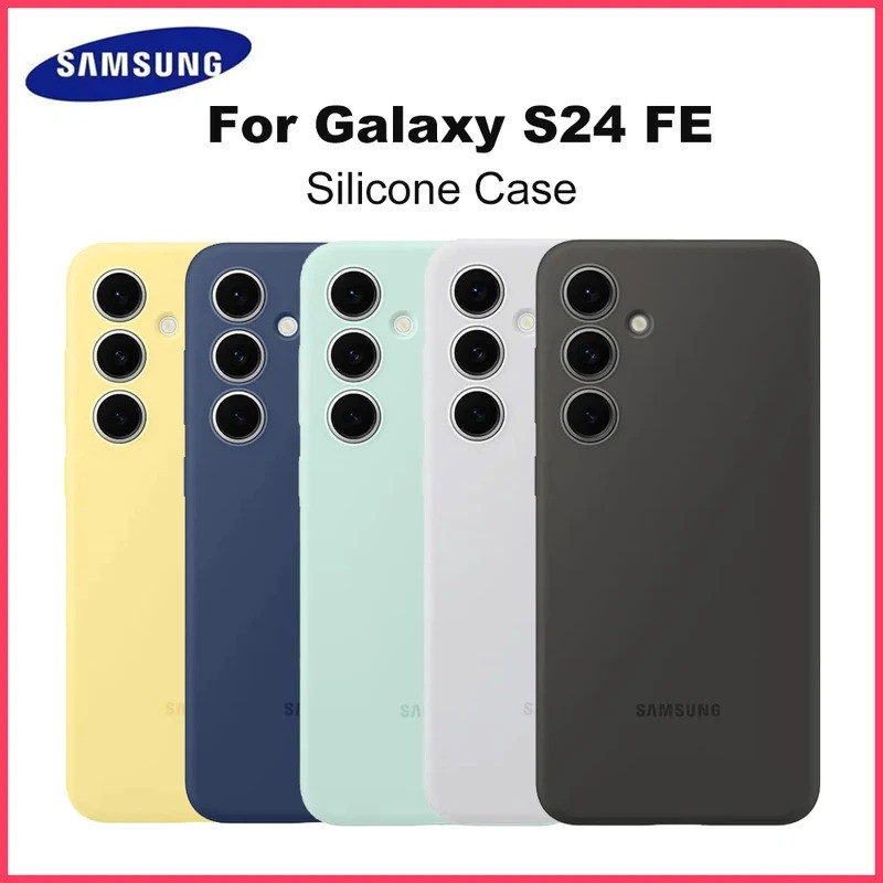 Nova Capa De Silicone Original Para SAMSUNG Galaxy S24 FE S24FE Smartphone Fina 