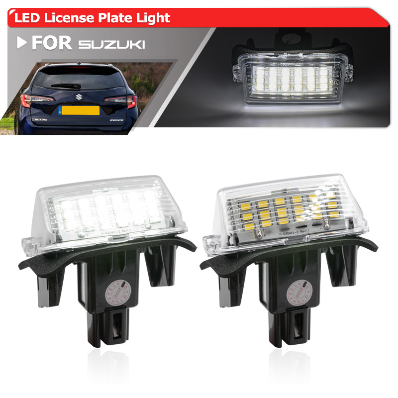 2x Para Suzuki Swace 2020 + Canbus Branco Completo LED Luzes Da Placa De Licença Substituições De Lâmpadas De Etiqueta D