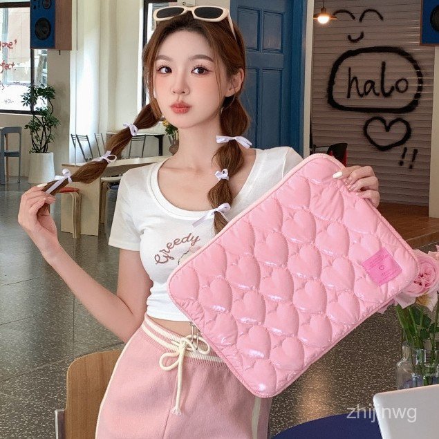 Bolsa para laptop, bordada com motivos de amor, à prova d'água e resistente a impactos, adequada para CXCI de 9,7, 10, 1