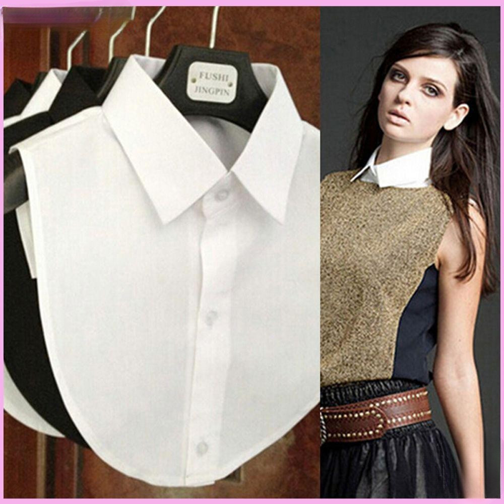 Camisa feminina com gola falsa, acessórios de roupas da moda KKXYSTAR WEVO