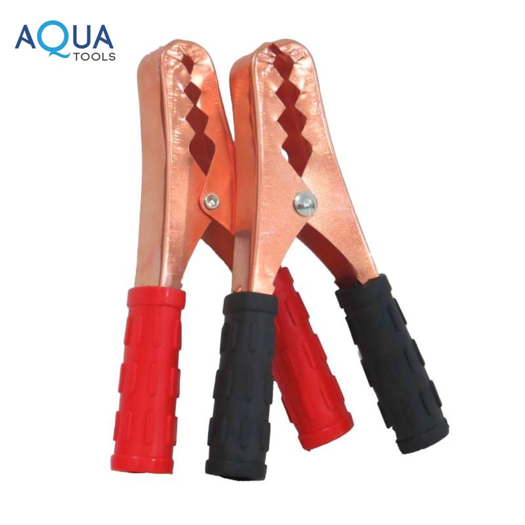 GARRA JACARÉ 400A P/ BATERIA GRANDE PRETO/VERMELHO C/2 AQUATOOLS