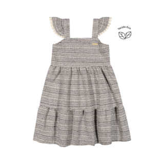 Vestido Infantil Menina Listrado Eco Colorittá Azul em Oferta na Shopee