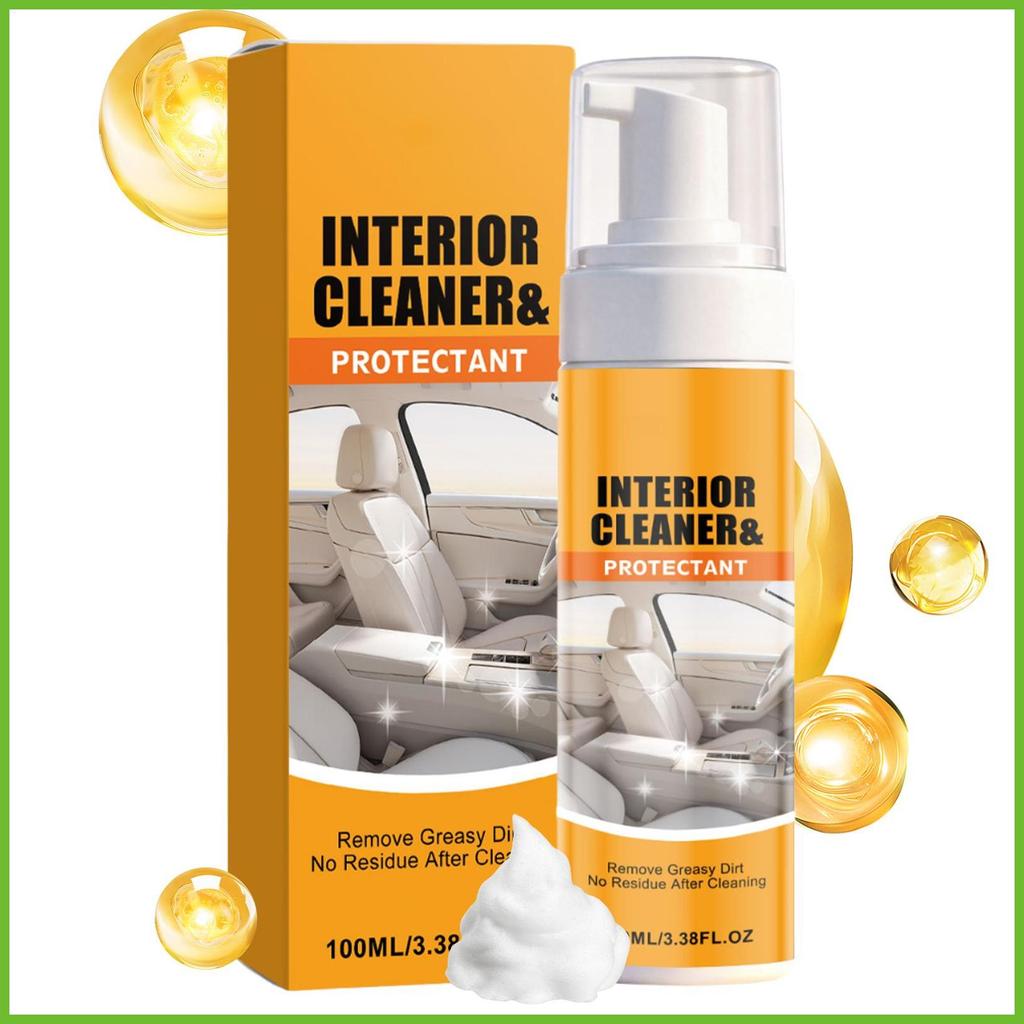 Limpador Interior Do Carro 100ml De Longa Duração Veículo Detalhando Limpeza Spray Detalhador Para Manutenção teasobr
