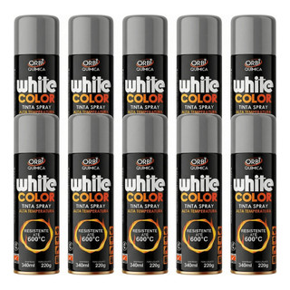 Kit 10 Orbi Spray Alta Temperatura 600ºC Para Escape Motor Forno E Churrasqueira