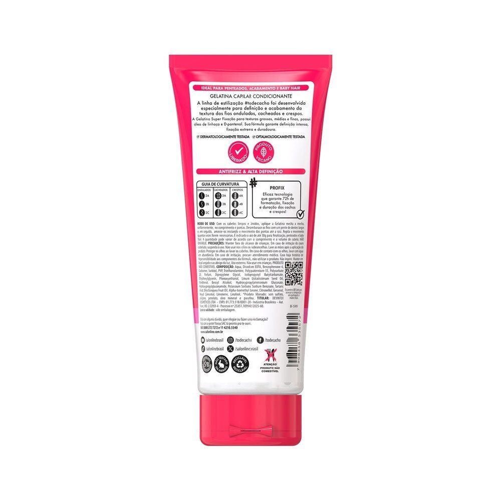 Kit Duplinha Gelatina #todecacho Super Definição e Super Fixação 200g · foto 2