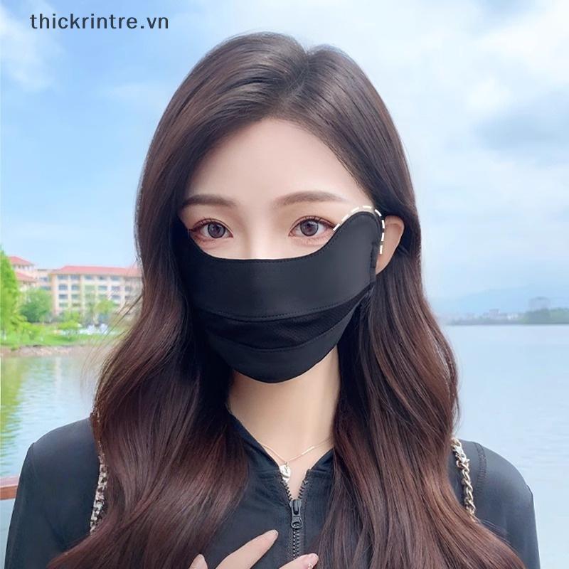 THI Ice Silk Respirável Rosto Proteção UV À Prova De Poeira Sol Lavável Para Esportes Equitação E Viagens VN