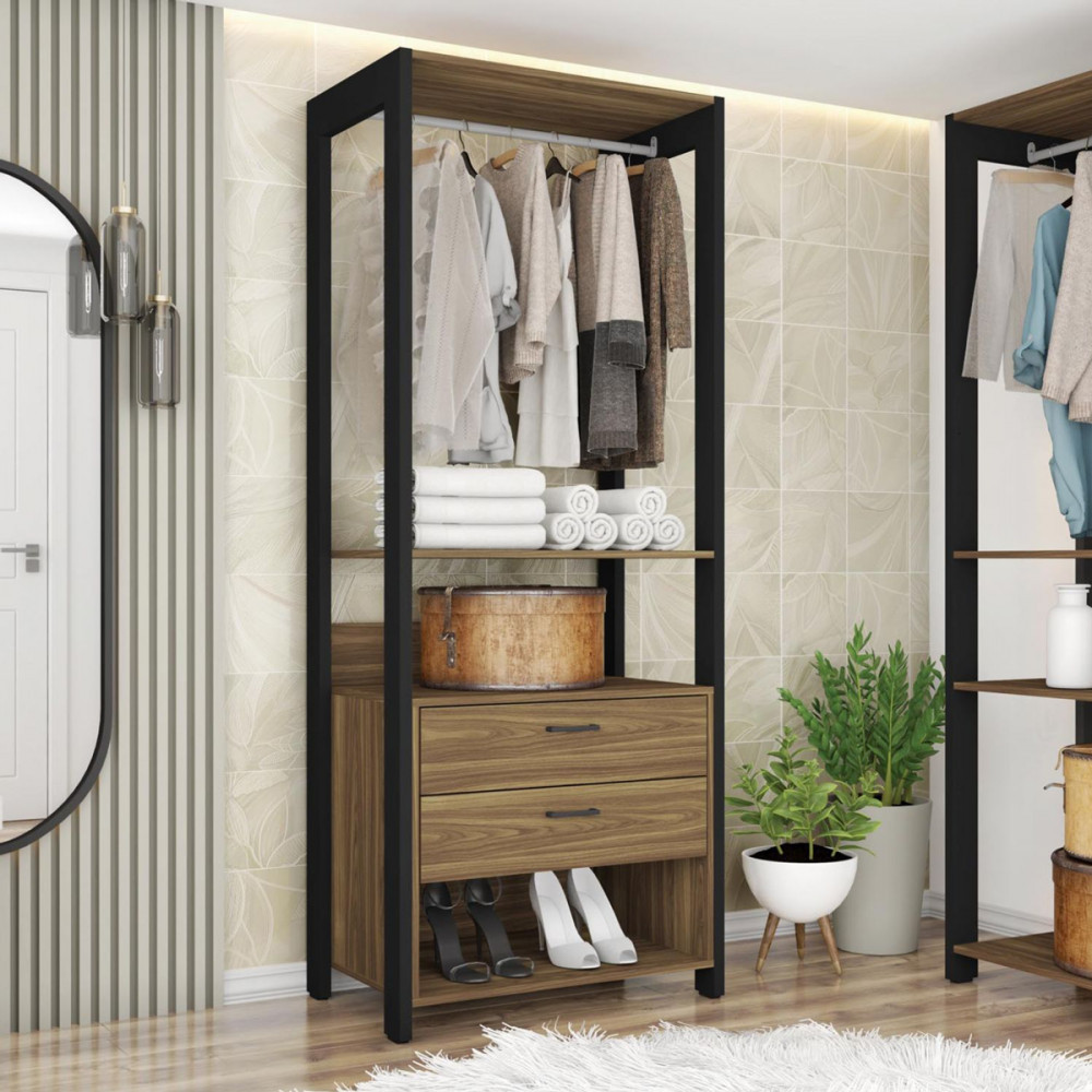 Guarda Roupa Roupeiro Closet Organizador Aberto Sky Caemmun