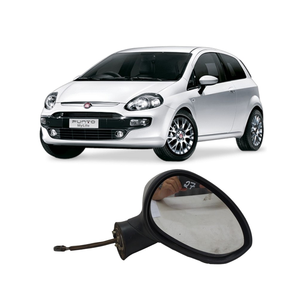 Retrovisor Manual L/d Fiat Punto 2011 A 2015 Original S/capa