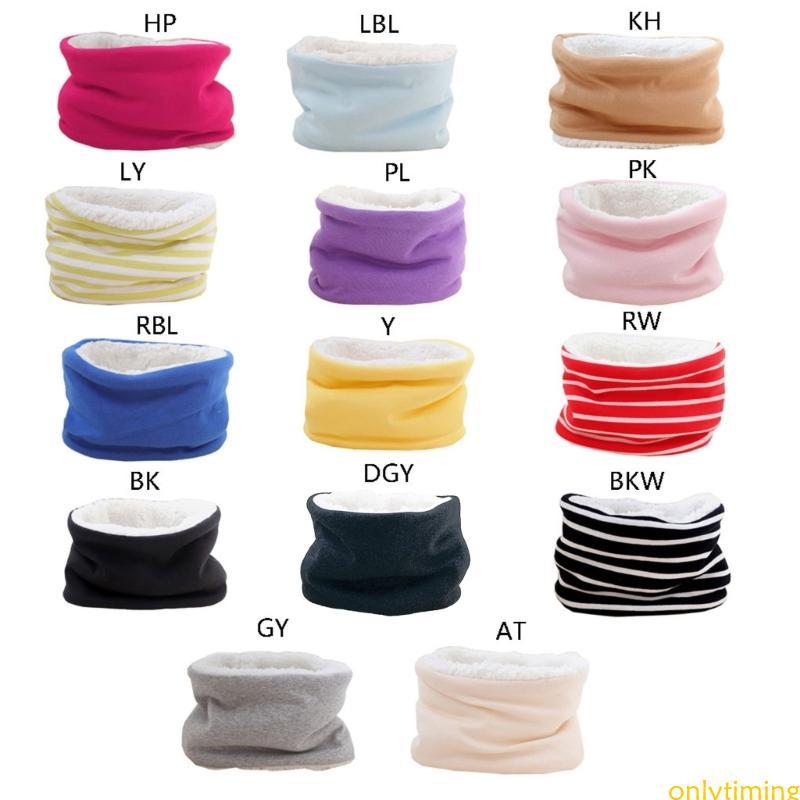 onlytiming Outono Inverno Cachecol Do Bebê Cor Sólida Cachecóis Pelúcia Lenço Grosso Quente Colar Pa